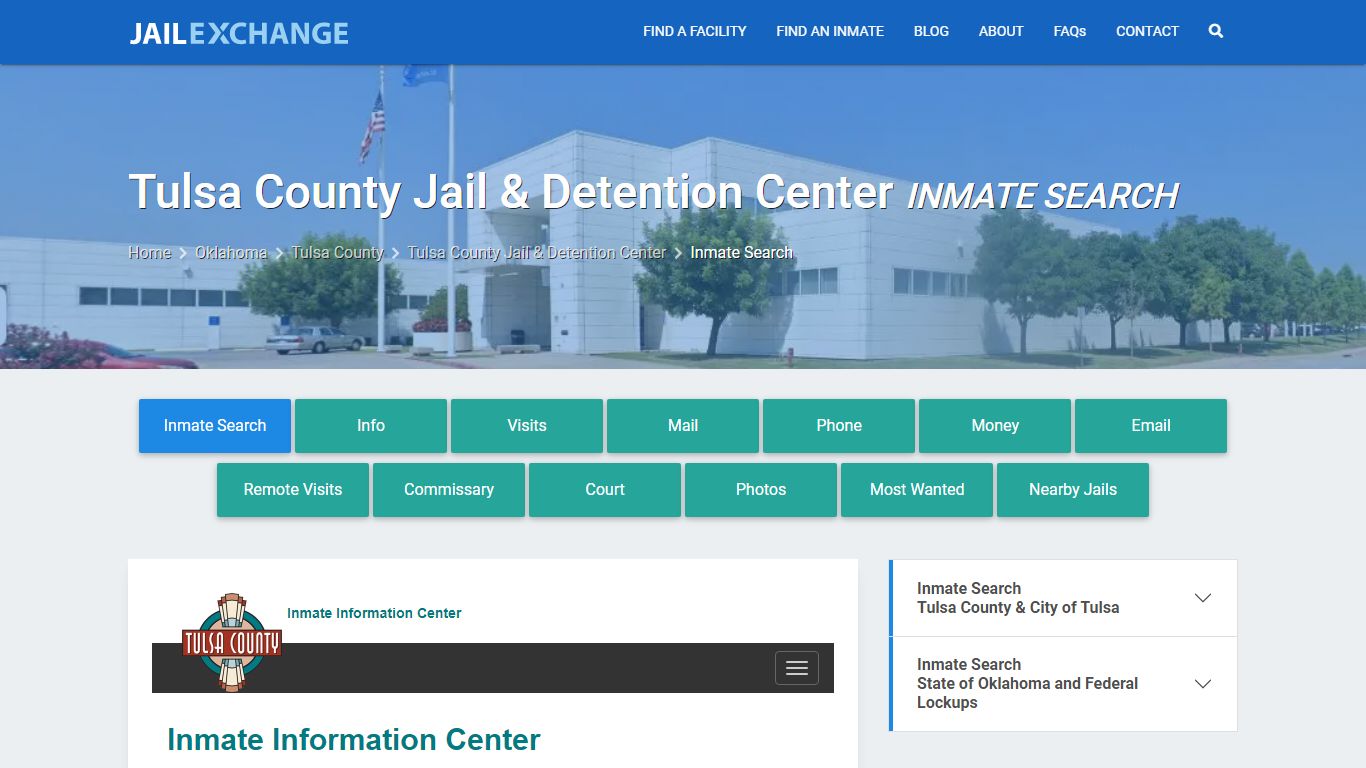 Tulsa County Jail & Detention Center Inmate Search